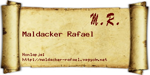 Maldacker Rafael névjegykártya